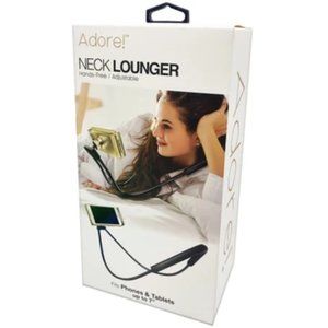 Adore Phone & Tablet Soft Black Neck Lounger up to 7" - NEW in BOX
